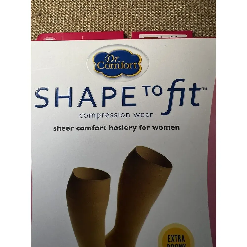 Dr. Comfort Shape to Fit Compression Hosiery-Size Large -Nude - 15-20 mmHg